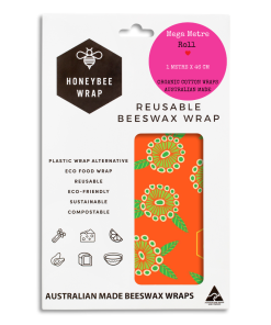 Honeybee Wrap Flower Range 46cm x 1m Beeswax Roll