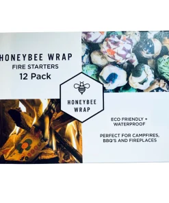 Honeybee Wrap Beeswax Fire Starters. - 12 Pack